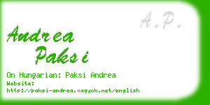 andrea paksi business card